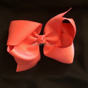 Passion Fruit 4" Boutique Bow (2) -kids- 4B2342 Handmade NWT Boutique